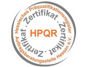 HPQR Zertifikat &ndash; Hessisches Präqualifikationsregister (PDF öffnen)